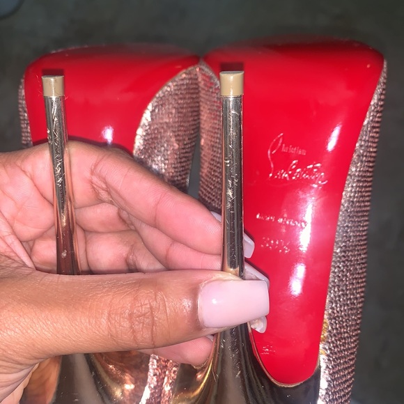 Christian Louboutins - Rose Gold Sequin - Picture 7 of 13